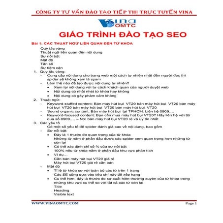 Giáo Trình SEO