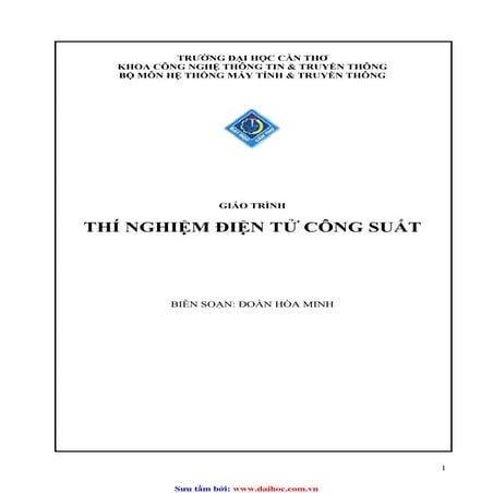 Giáo trình thí nghiệm điện tử công suất