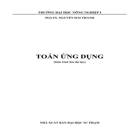 Giao trinhtoanungdung nguyenhaithanh