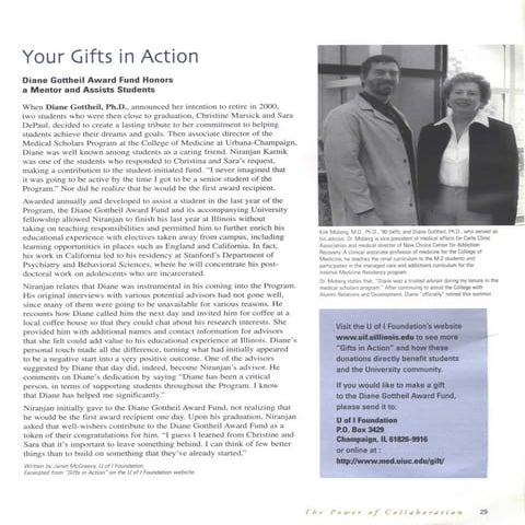Gifts in Action-magazine article