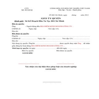 Giay uy quyen thanh lap dia diem kd 