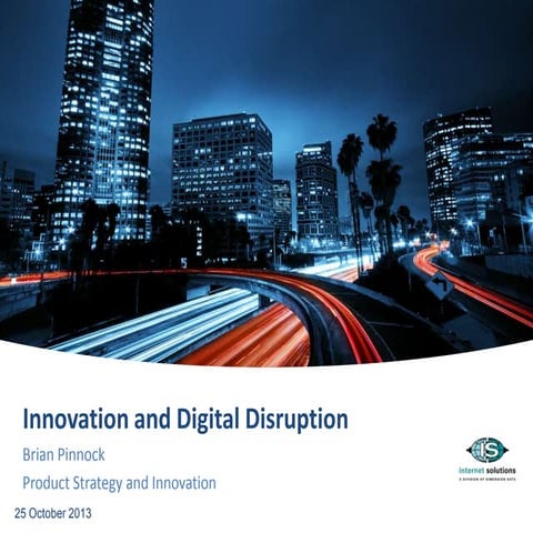 Presentation to GIBBS MBA class on Disruption and Innovation