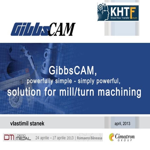 Gibbscam solution for mill/turn machine
