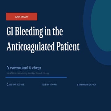 Management of Gastrointestinal Bleeding in Anticoagulated Patients ...