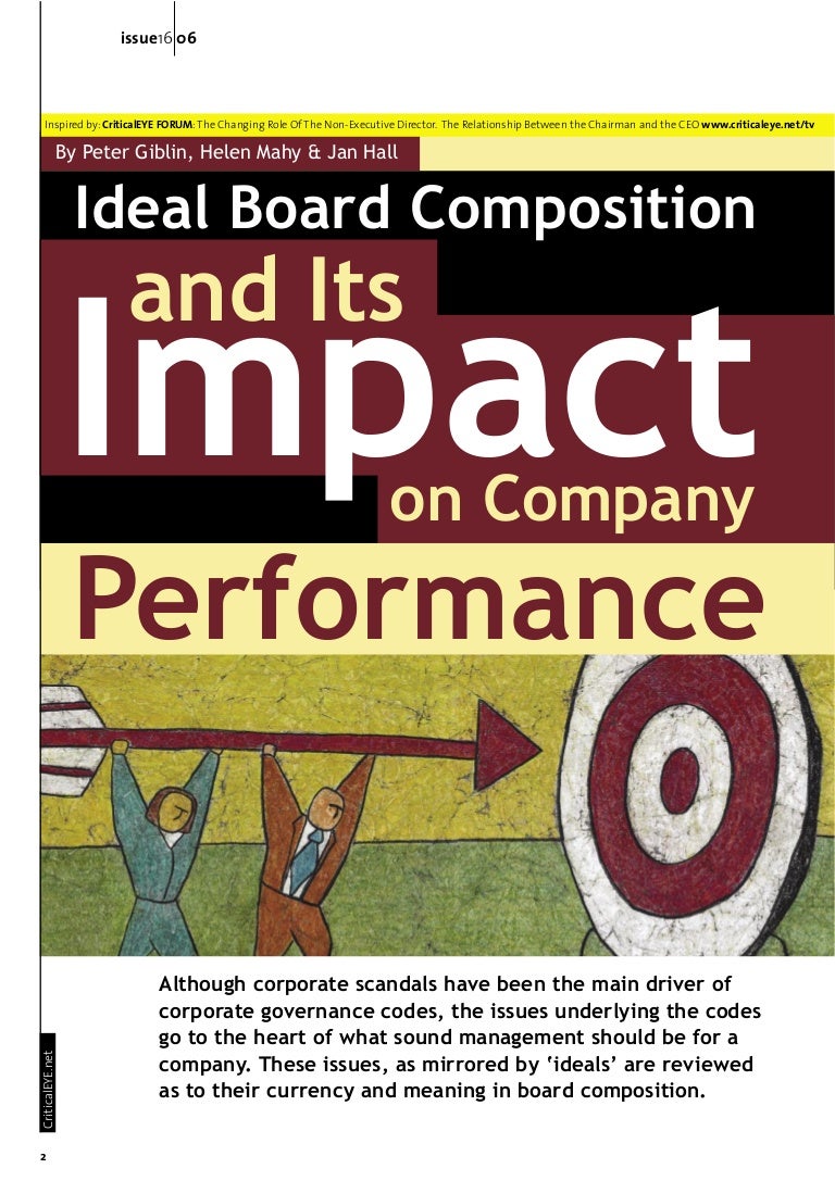 Ideal Board Composition and it's Impact on Company Performance