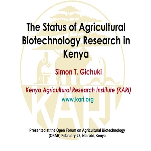 Gichuki biotech status ofab 23 february 2012