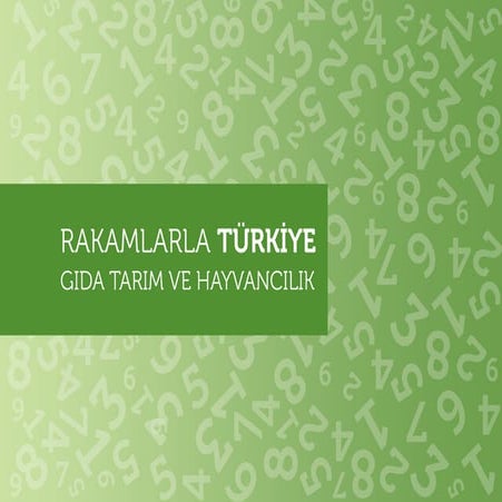 Rakamlarla Türkiye: Gıda, Tarım ve Hayvancılık