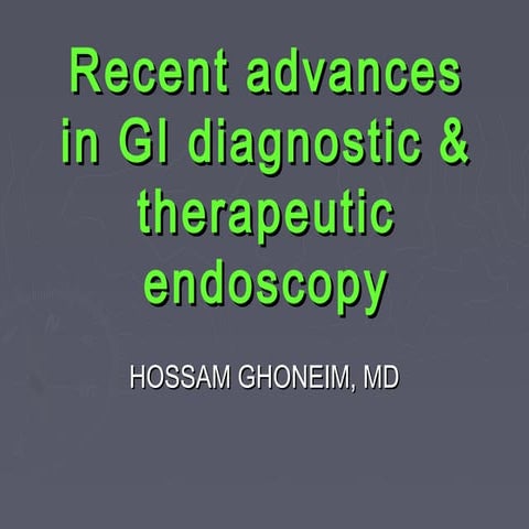 Gi diagnostic & therapeutic endoscopy