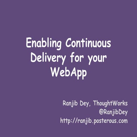 Gids enabling continuous delivery for your web app