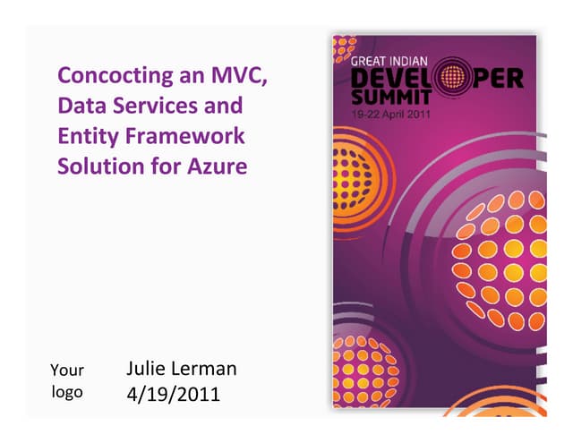 Concocting an MVC, Data Services and Entity Framework solution for Azure