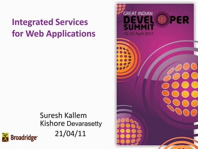 Integrated Services for Web Applications