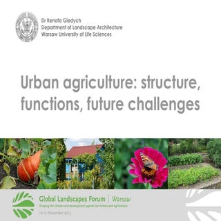 Urban agriculture: structure, funct...