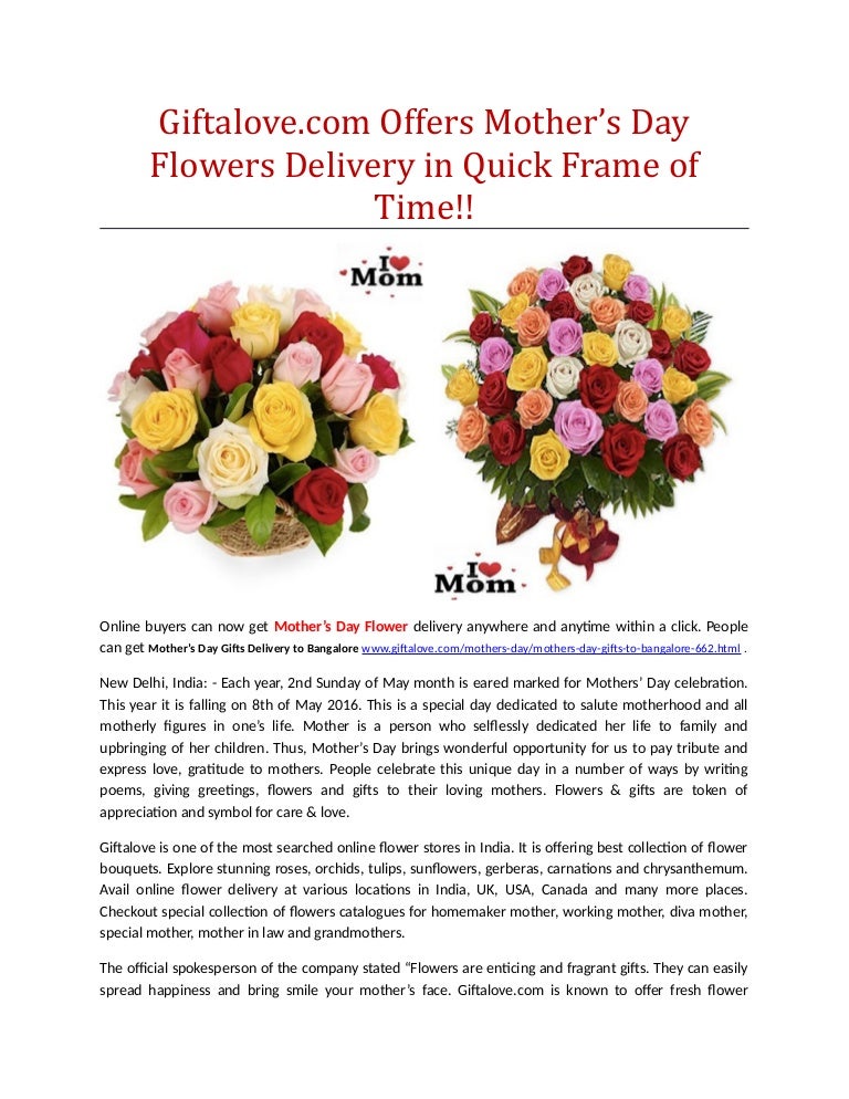 mothers day flowers and gifts delivered