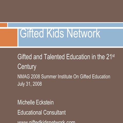 Gifted Kids Network For Nmag