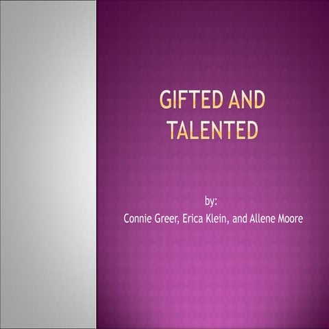 Gifted and talented ppt
