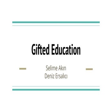 Gifted education