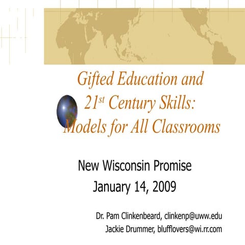 Gifted Education And 21st Century Skills