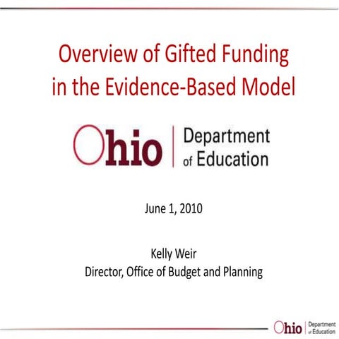 Gifted education presentation for gifted advisory council  6 1-10