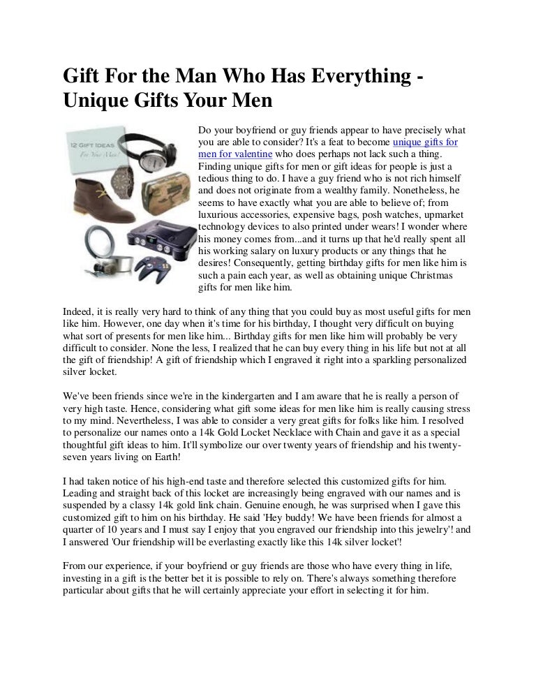 what to get your boyfriend that has everything