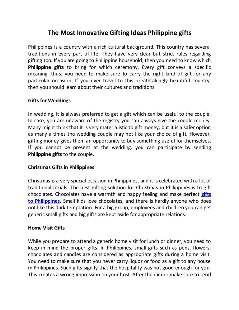 Wedding Gifts for Philippines