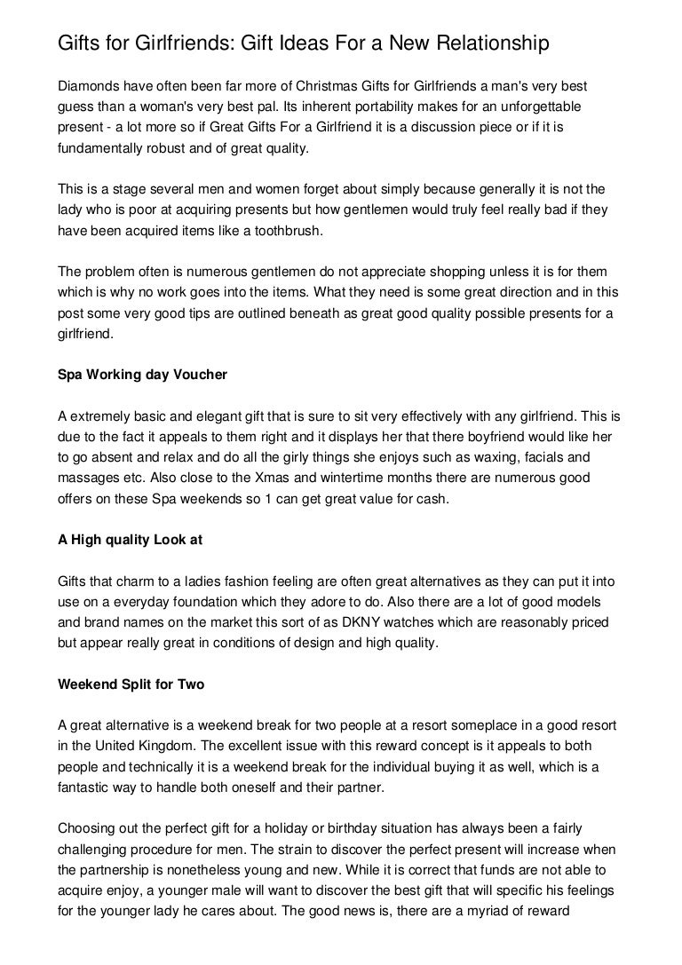 gifts for new relationship