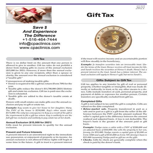 Gift tax 2021