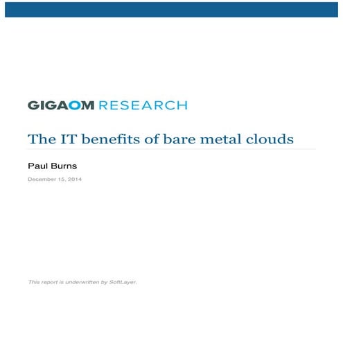 GigaOm Research: Bare-Metal-Clouds
