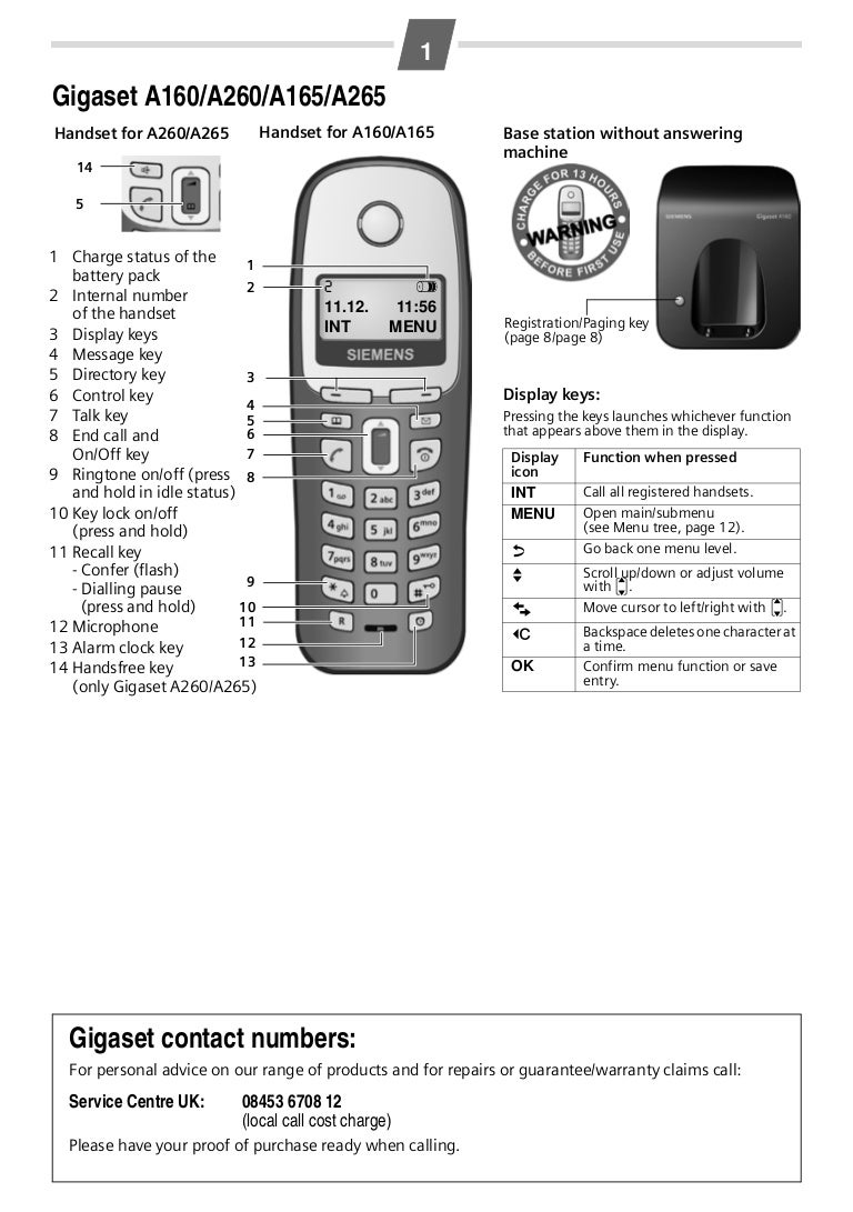 Gigaset a260 a265 user manual