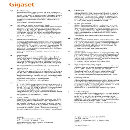 Gigaset c38 handset user guide | PDF