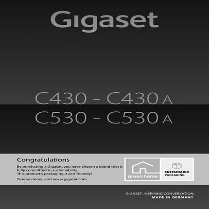 Gigaset C430A C530A Digital Cordless Telephone User Guide