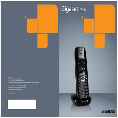 Gigaset c59 handset user guide