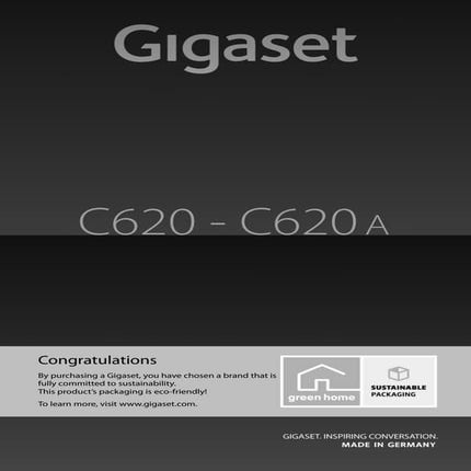 Gigaset C620A Digital Cordless Telephone User Guide