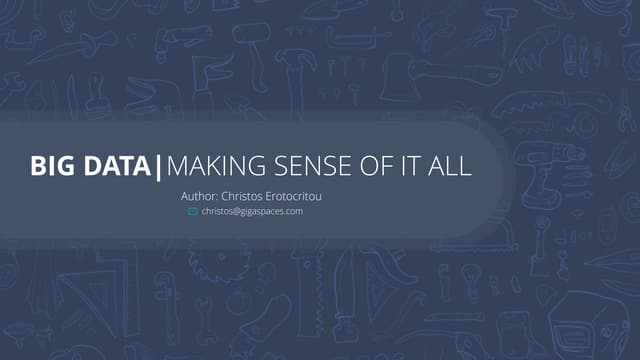 Big Data Expo 2015 - Gigaspaces Making Sense of it all