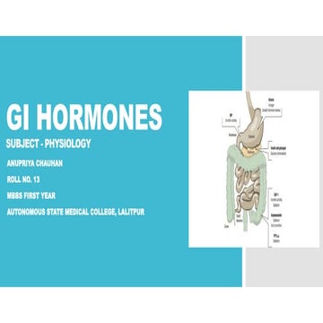 GIT Physiology I | PPTX