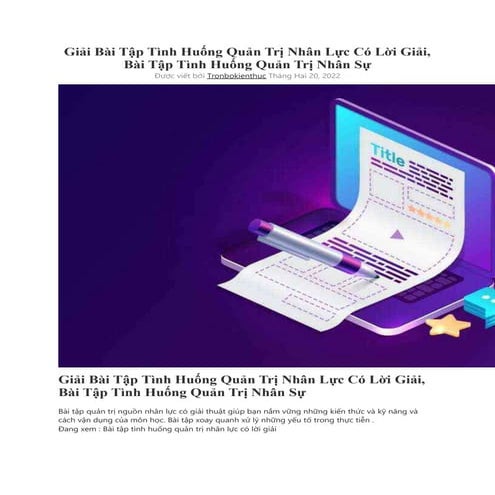 Giải quyết tình huống tuyển dụng nhân sự