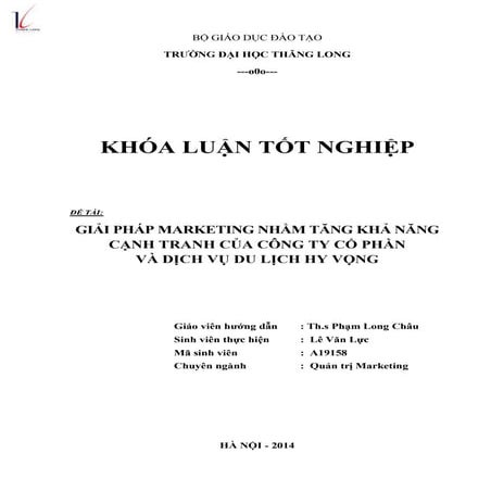 Giải pháp marketing nhằm tăng khả năng cạnh tranh của công ty cổ phần và dịch...