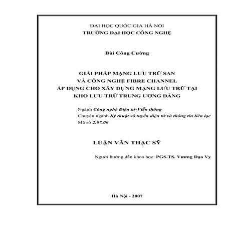 Giải pháp mạng lưu trữ san và công nghệ fibre channel áp dụng cho xây dựng mạ...