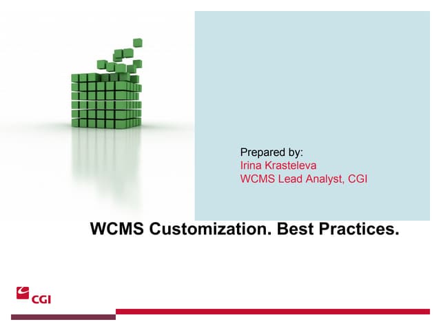 Gilbane SF - Web Content Management Customization