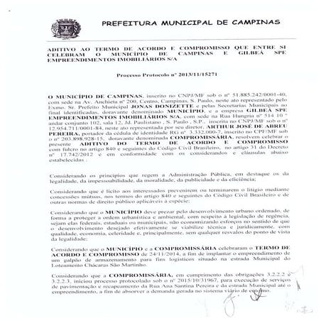 TAC aditivo Gilbeá/prefeitura