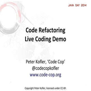 Code Refactoring - Live Coding Demo...