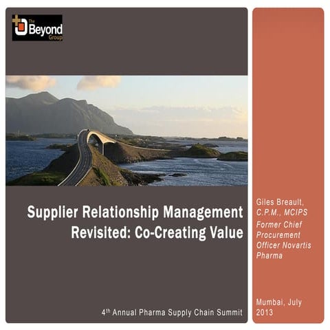 Supplier Relation Management Revisited 
