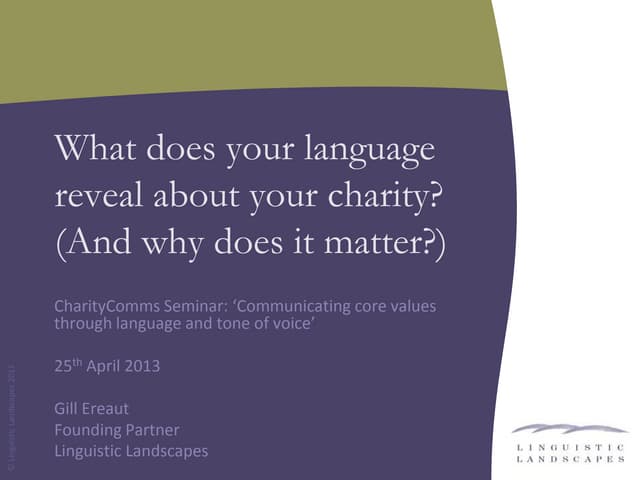 What does your language reveal abou...