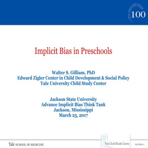 Implicit Bias in Preschools