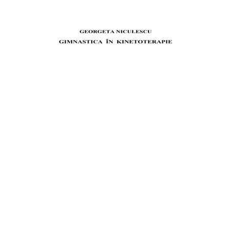 Gimnastica in kinetoterapie g.niculescu
