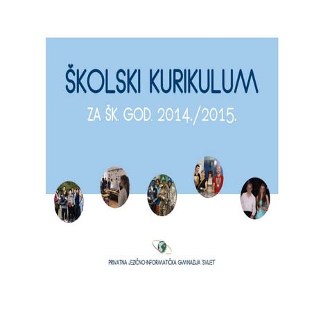 Gimnazijski školski kurikulum 2014./2015.