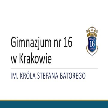 Statut Gimnazjum Nr 16 W Krakowie Sprawdzian