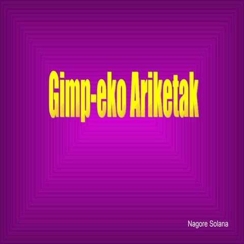Gimp Eko Ariketak