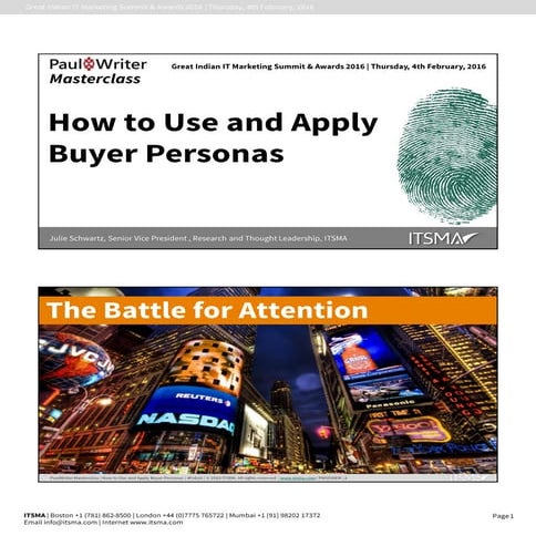 How to Use and Apply Buyer Personas 