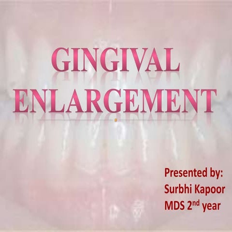 Gingival enlargment and its treatment