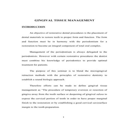Gingival tissue management
